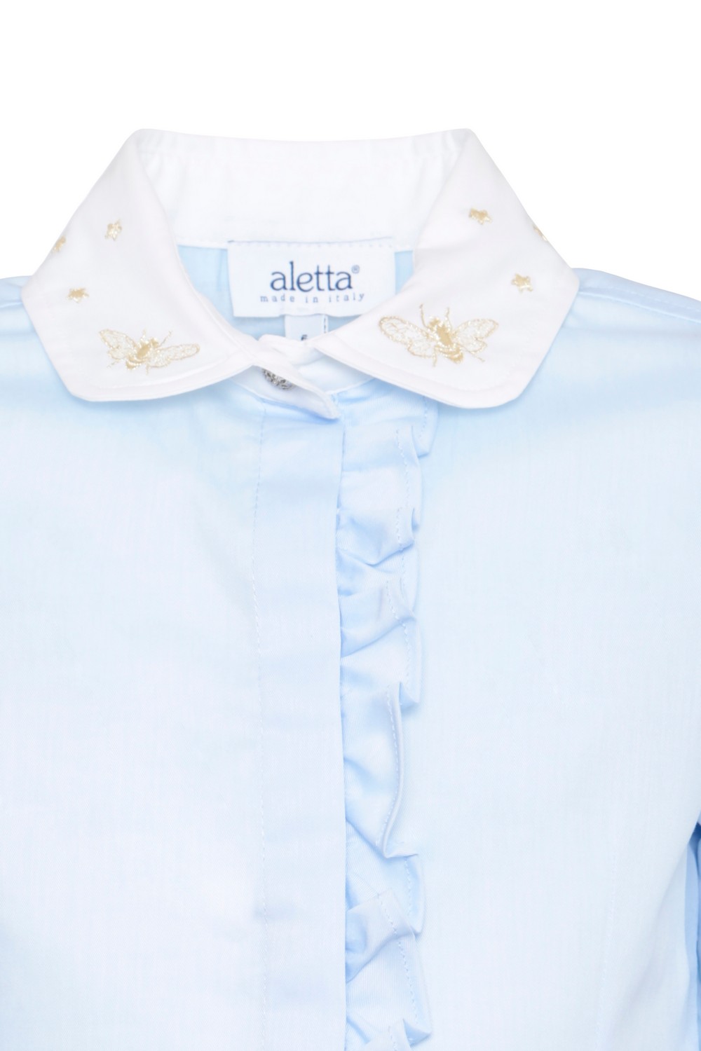 Aletta School Рубашка с декором на воротничке