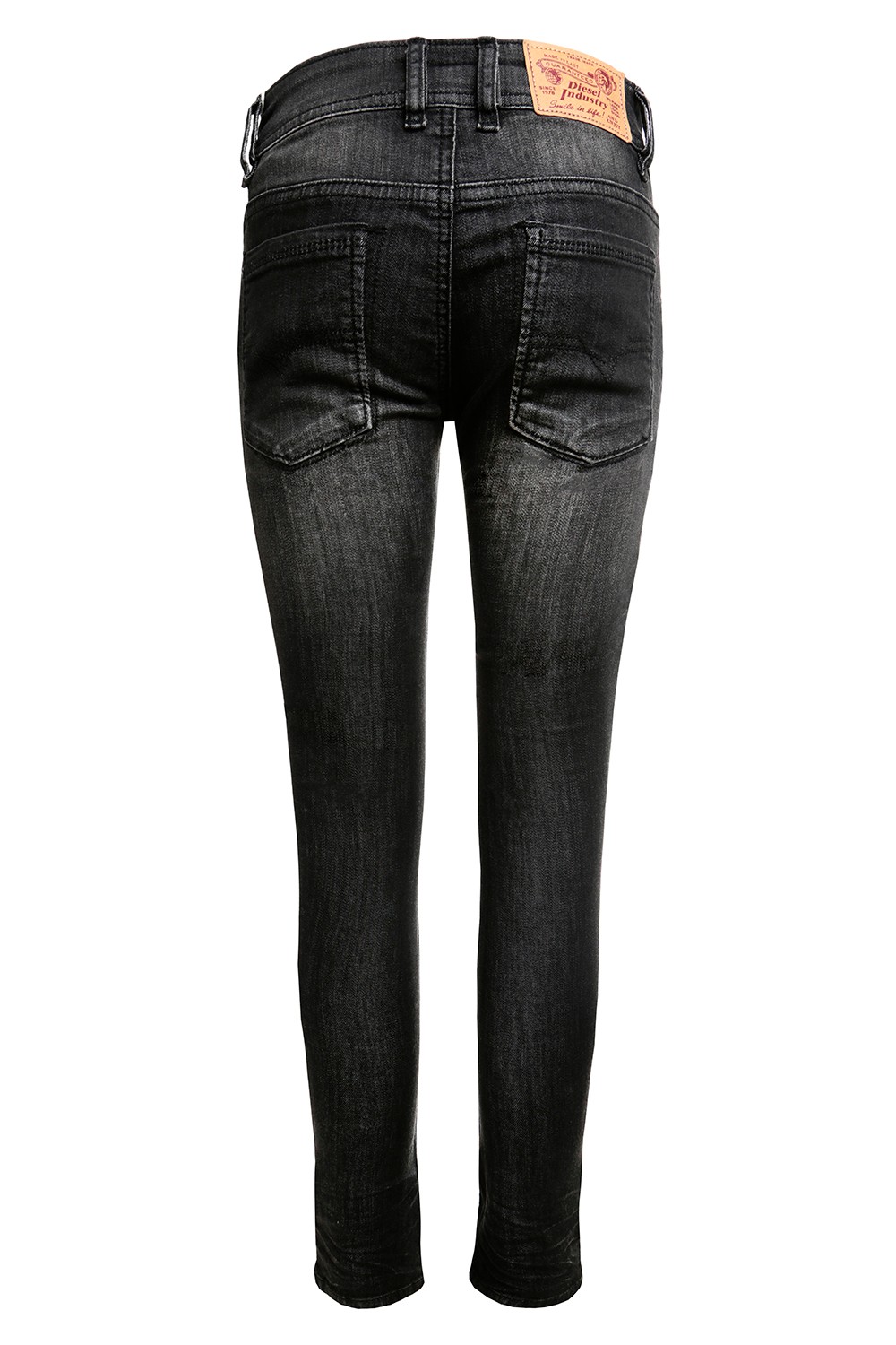 Чёрные джинсы-скинни с потёртостями