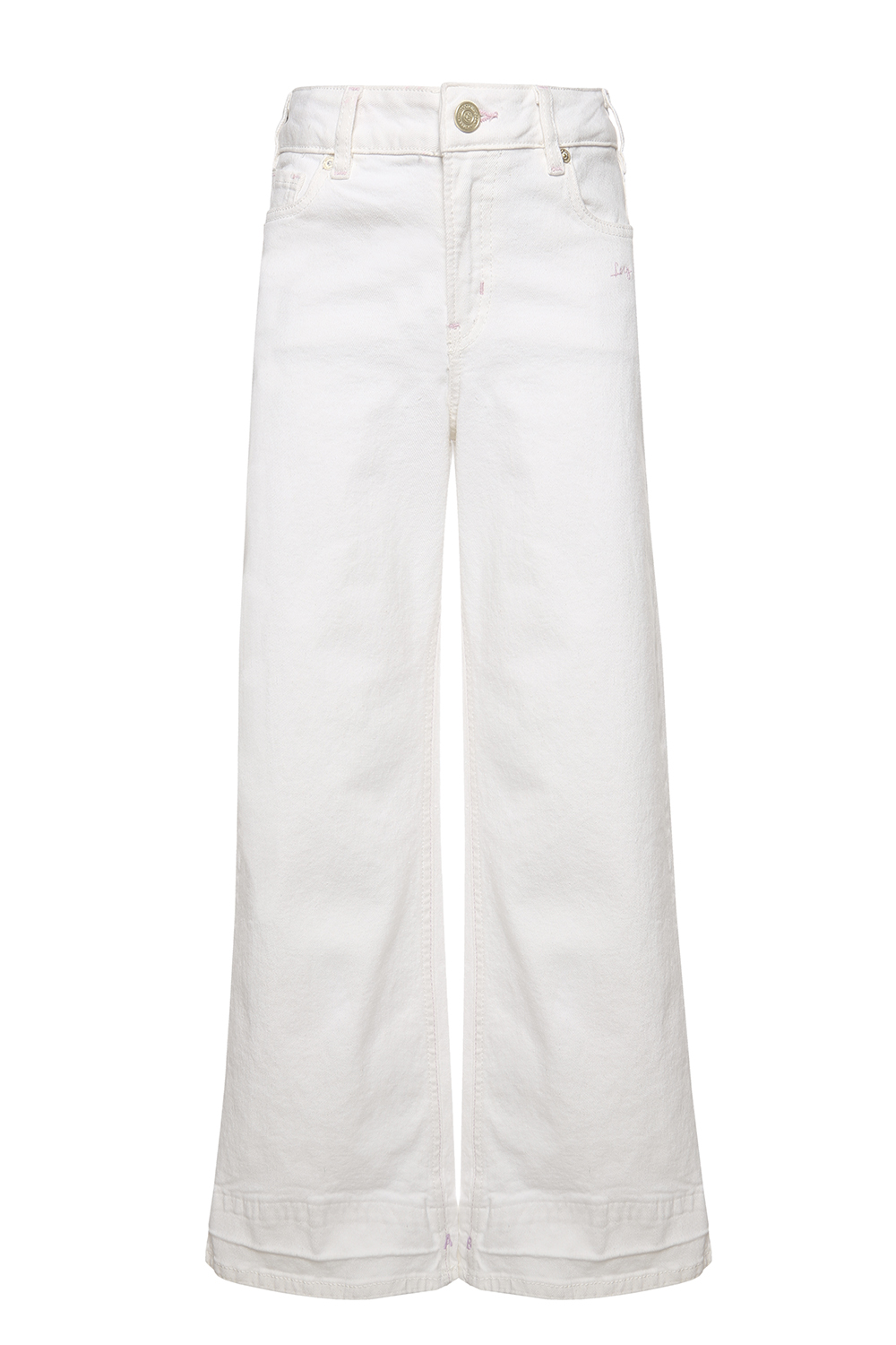 Белые джинсы-клеш