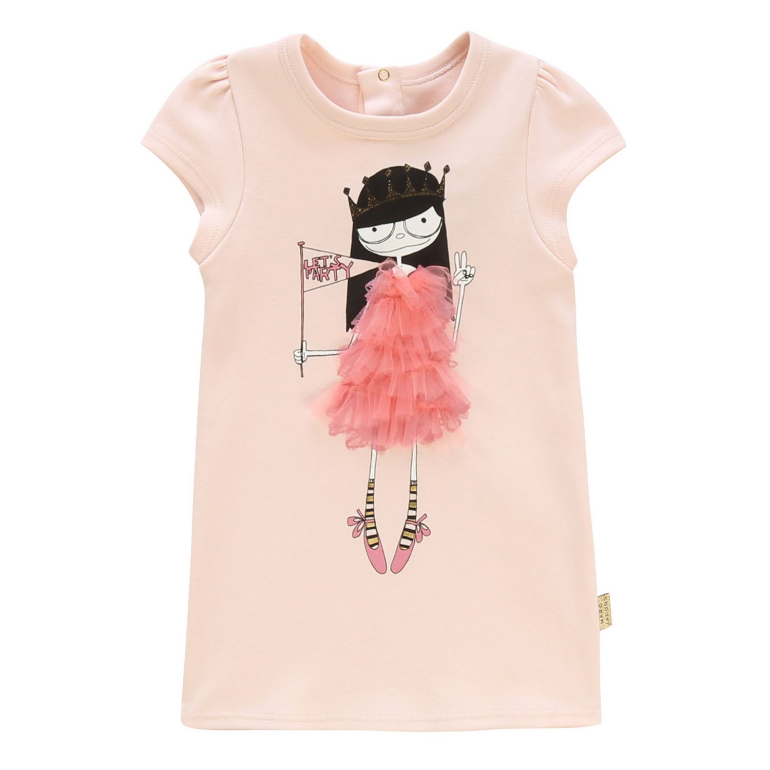 Little Marc Jacobs Платье-футболка с принтом и декором