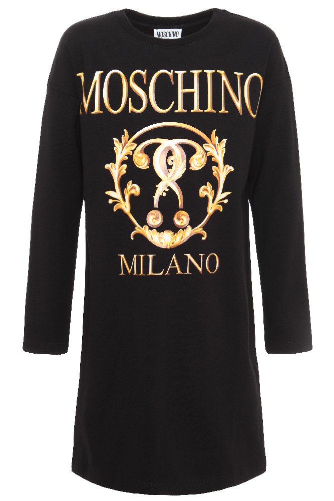 Moschino Свободное платье с принтом
