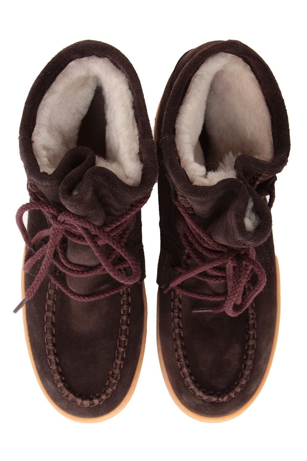 Комбинированные ботинки с мехом