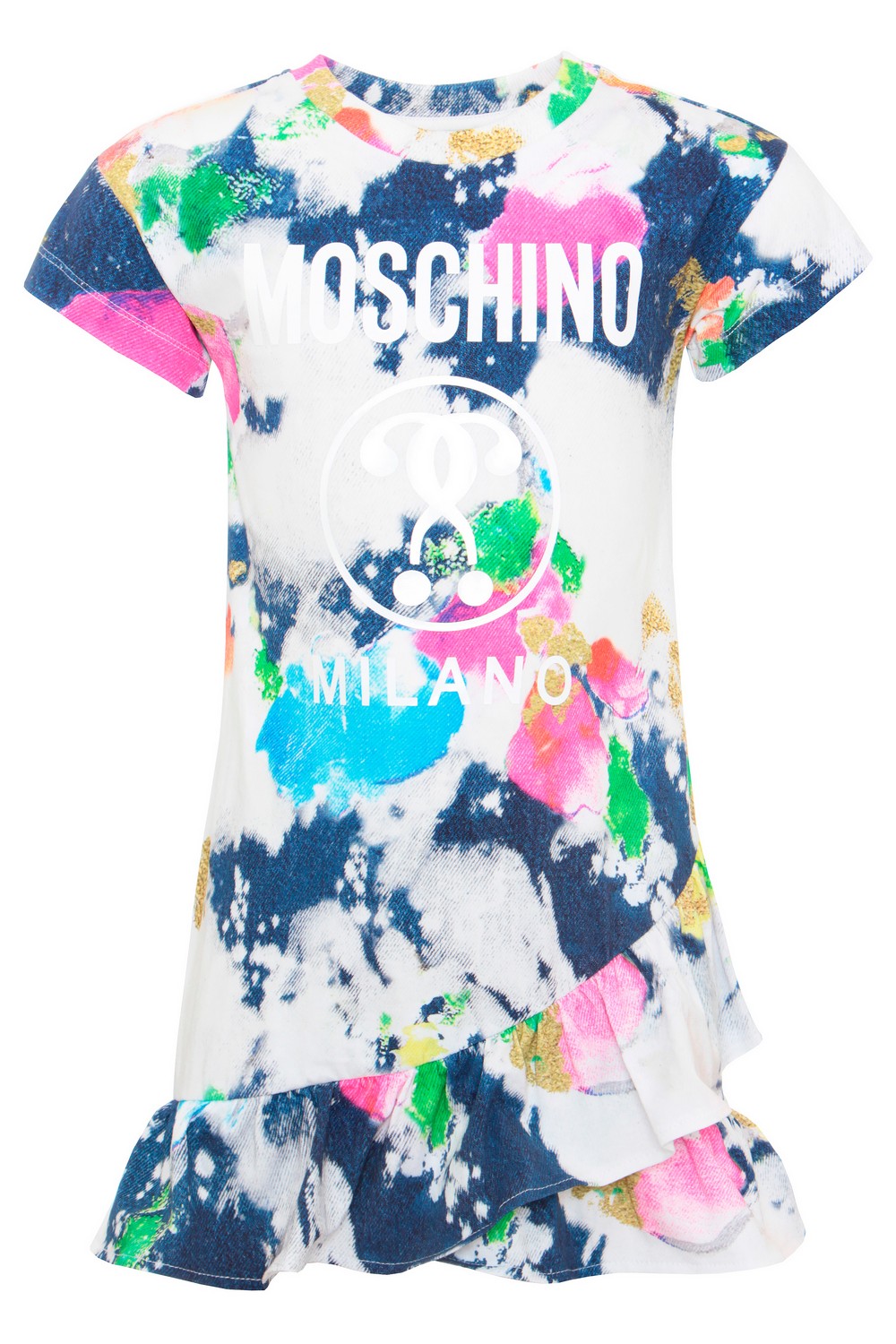 Moschino Платье с разноцветным принтом