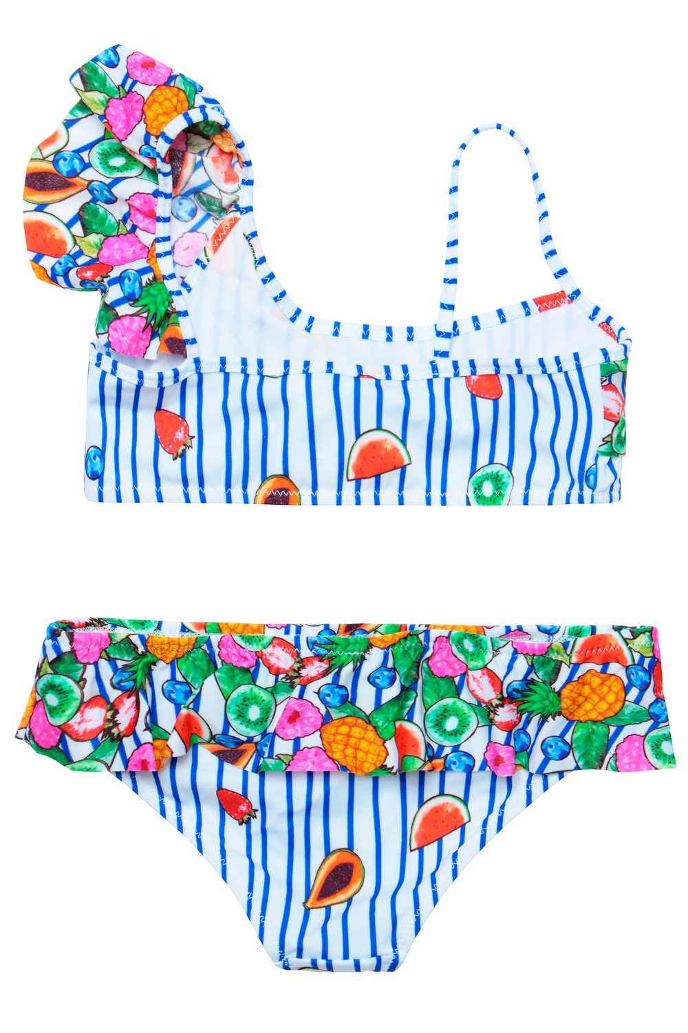 Aletta Beach Купальник-бикини с фруктовым принтом и оборками
