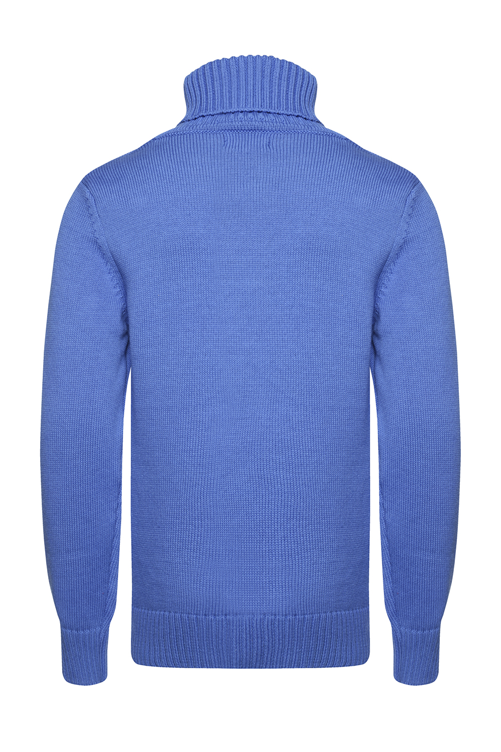 Синий свитер с принтом