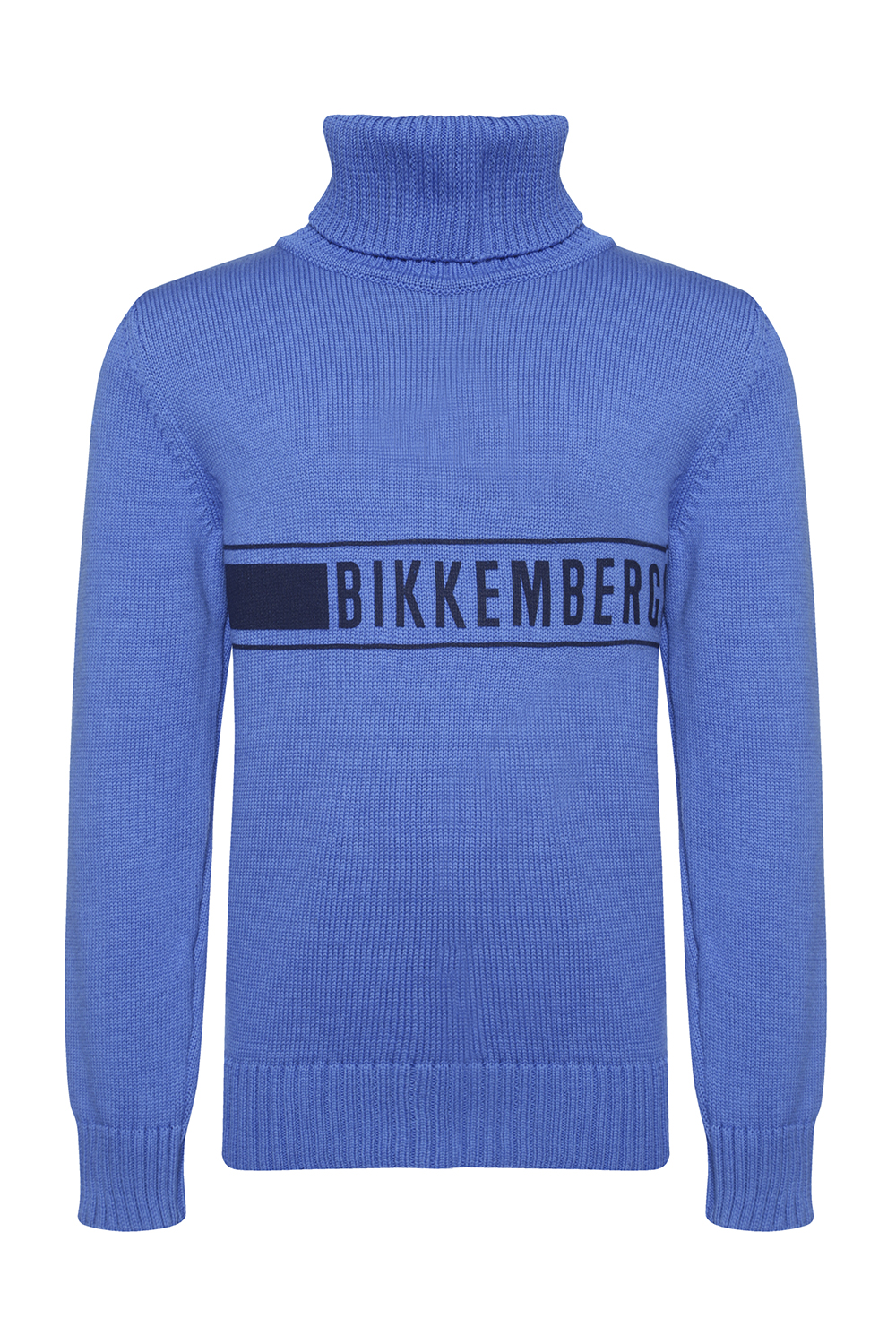 Синий свитер с принтом